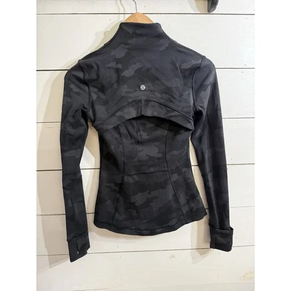 Lululemon Define Jacket Black Grey Camo Women's Size 2 - Picture 4 of 6
